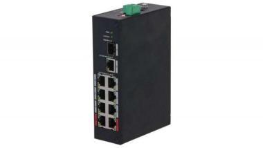 Dahua 8-portos POE switch;8x10/100(RJ45;PoE) 1x10/100/1000(RJ45;Uplink) 1x1000(SFP;Uplink);53Vdc