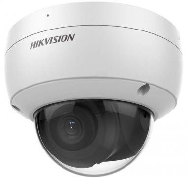 Hikvision 8 MP AcuSense fix EXIR IP dómkamera; TWDR; audio: 1/1; alarm: 1/1; beépített mikrofon; mSD; IR: 30 m; IP67, IK10