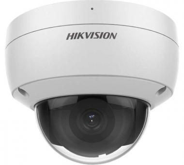 Hikvision 4 MP fix AcuSense IP dómkamera; EXIR 30m; TWDR; mSD; IP67, IK10; 12 Vdc/PoE
