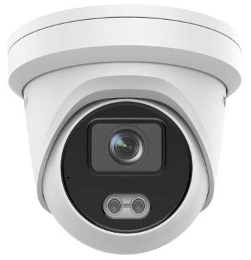 Hikvision 2 MP fix ColorVu AcuSense IP dómkamera; TWDR; láthatófény; beépített mikrofon; mSD; megvilágítás: 30m; IP67