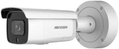 Hikvision 8MP AcuSense EXIR IP csőkamera; TWDR; motoros zoom; integrált RJ45; mikrofon; fény- és hangriasztás; riasztás: 1/1; mSD; megvilágítás: 60 m; PoE ; IP66; IK10