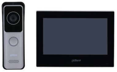 Dahua egylakásos WiFi IP video kaputelefon szett kártyaolvasóval; mSD; VTO2311R-WP   VTH2621G-WP; PoE; IP65
