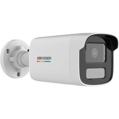 Hikvision 2 MP fix ColorVu IP csőkamera; láthatófény: 50 m; beépített mikrofon; mSD; IP67, 12Vdc/PoE