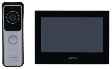 Dahua egylakásos WiFi IP video kaputelefon szett kártyaolvasóval; mSD; VTO2311R-WP   VTH2621G-WP; PoE; IP65