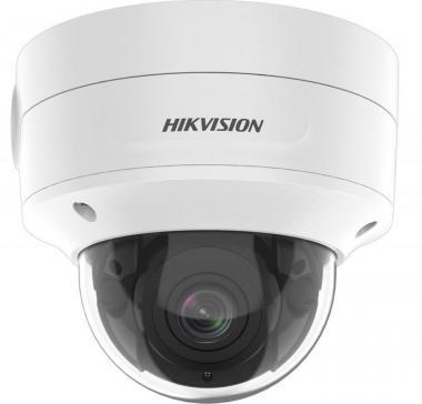 Hikvision 4MP AcuSense mot.zoom IP dómkamera; TWDR;riasztás I/O;hang I/O;IR:40m; integrált RJ45;IK10