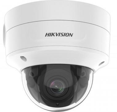 Hikvision 4MP AcuSense mot.zoom IP dómkamera; TWDR;riasztás I/O;hang I/O;IR:40m; integrált RJ45;IK10