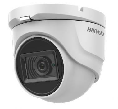 Hikvision 2 MP THD fix EXIR dómkamera;TVI/AHD/CVI/CVBS kimenet;beépített mikrofon;koax audio, IR:30m