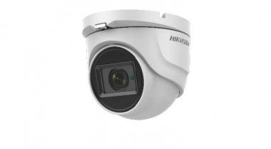 Hikvision 5 MP THD WDR fix EXIR dómkamera; OSD menüvel; TVI/AHD/CVI/CVBS kimenet; IR: 30 m; IP67