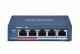 Hikvision 5 portos PoE switch (60 W); 4 PoE   1 uplink port; nem menedzselhető