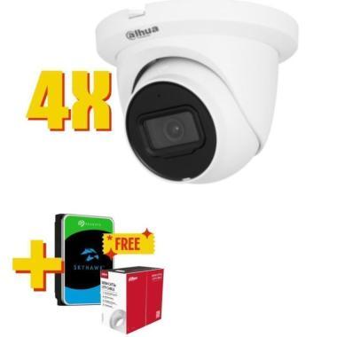 Dahua 4MP fixoptikás WizSense IP dómkamera; 1/2.9