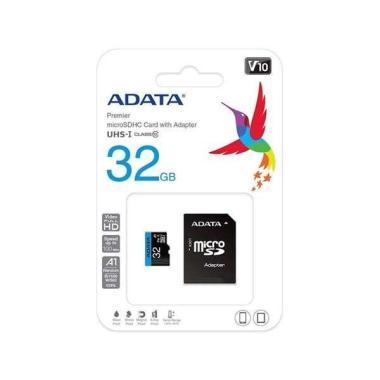 ADATA MicroSD kártya - 32GB microSDXC UHS-I Class10 A1 V10 (R/W: 100/20 MB/s)   adapter