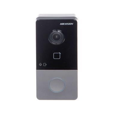 Hikvision egylakásos IP video-kaputelefon kültéri; műanyag; kártyaolvasóval;IR-megvilágítás;WiFi;PoE