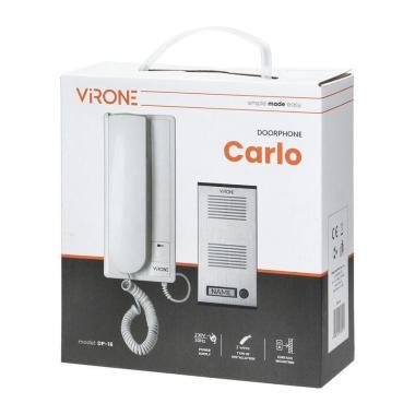 VIRONE 1 lakásos audio kaputelefon szett; 2 vezetékes, zárvezérlés
