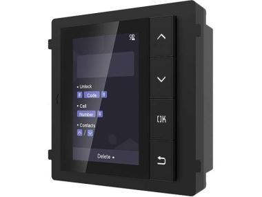 Hikvision társasházi moduláris IP videó kaputelefon kijelző egység; 3,5” TFT LCD; háttér fény; 4 fizikai gomb; IP65