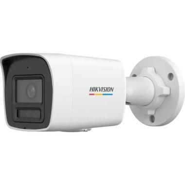 Hikvision 4 MP fix ColorVu IP csőkamera; TWDR; ember, jármű érz.; IR és láthatófény: 30 m; MicroSD kártyahely; beépített mikrofon; IP67
