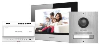 Hikvision 2 vezetékes IP video-kaputelefon szett: rozsdamentes acél kültéri egység