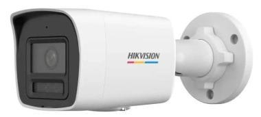 Hikvision 2MP ColorVU IP csőkamera; fix optika; ember, jármű det.; beépített mikrofon; IR LED/láthatófény: 30 m; IP67; 12 VDC/PoE