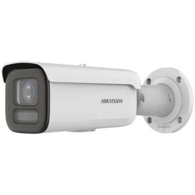 Hikvision ColorVu 4MP kültéri IP csőkamera; motoros-zoom objektív; TWDR, arc, ember, jármű det.; hibrid fény: 60m; mSD; audió: 1/1; Risztás: 1/1; IP67, IK10; 12 VDC/PoE 