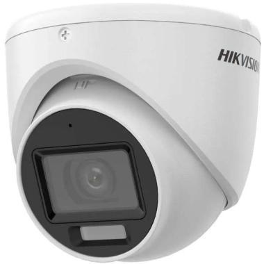 Hikvision 2 MP analóg THD turret dóm kamera; fix lencse; hibrid IR/láthatófény: 30/20 m; TVI/AHD/CVI/CVBS kimenet; beépített mikrofon; IP67