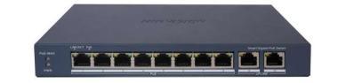 Hikvision 10 portos Gigabites PoE switch (110 W); 8 PoE   2 RJ45 uplink port; menedzselhető