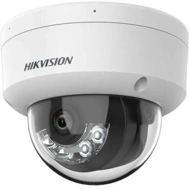 Hikvision 4 MP fix IP dómkamera; TWDR; IR/látható fény: 30 m; ember, jármű det.; beép. mikrofon; 12 VDC/PoE; IP67; IK08