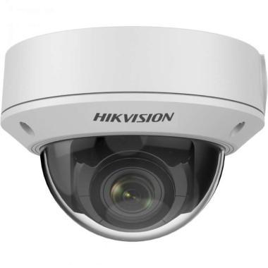 Hikvision IP kamera, 4 Mpx-es, kültéri dome, 2,8 - 12 mm varifokális objektív, valós WDR, Audió:1/1, Riasztás: 1/1, IK10, microSD, P2P