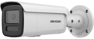 Hikvision 4 MP AcuSense IP csőkamera; TWDR; fix lencse; mikrofon; fény-/hangriasztás; riasztás I/O; hang I/O: 1/1; mSD; IR: 60m; IP67