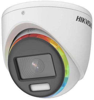 Hikvision 2MP ColorVu THD 4in1 turret kamera; fix lencse; TWDR; Láthatófény: 20m; villogó fény riasztás; IP68; 12VDC