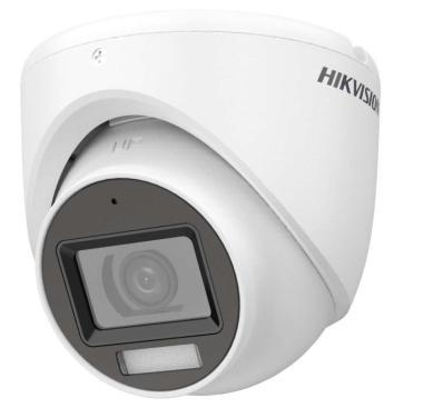Hikvision 5MP 4in1 THD dóm kamera; fix lencse; IR/láthatófény: 30/20 m; TVI/AHD/CVI/CVBS kimenet; beépített mikrofon; IP67; 12V DC