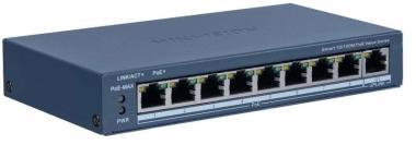 Hikvision 9 portos PoE switch (60 W); 8 PoE   1 uplink port; menedzselhető