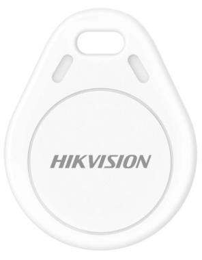 Hikvision Mifare kulcstartó tag; 13.56 MHz; 5-10 cm, fehér