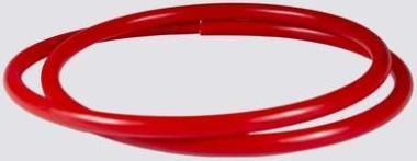 Piros rugalmas PE cső 10mm külső átrmérővel, mintavételi kapillárisokhoz, 25 méteres tekercsben