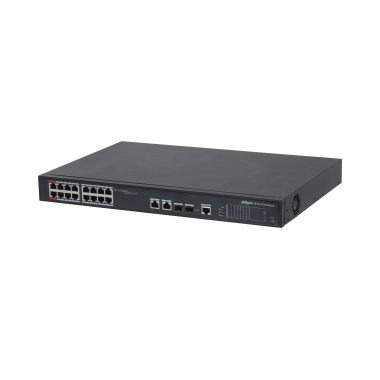 Dahua 16-portos mened. PoE switch;16x10/100 PoE/PoE (240W)  2x gigabit/SFP combo uplink;HighPoE(1,2)