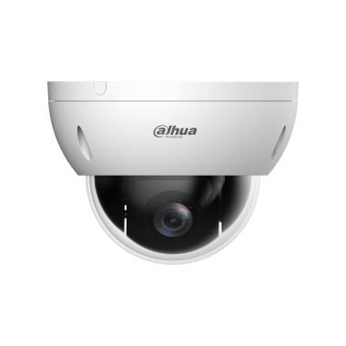 Dahua 4MP WizSense IP mini PTZ dómkamera; 4x zoom; Starlight; DWDR; Arc/Terület/Vonal det.; mSD; IP66; IK10