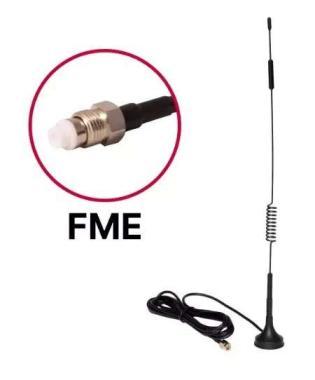 TELL Nagynyereségű mágnestalpas 4G antenna, FME csatlakozóval, 5.0dBi, 700~960/1710~2655MHz, 29.5x315mm