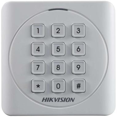 Hikvision kártyaolvasó 125 kHz; Wiegand kimenet; kültéri; billentyűzettel; IP65