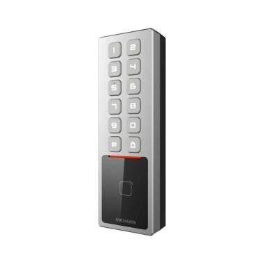 Hikvision beléptető vezérlő terminál; 1 ajtó két irány, Mifare hitelesítéssel, RS485 és Wiegand kommunikáció, IP65, IK08; 12Vdc