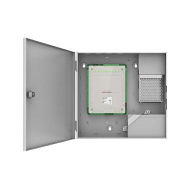 Hikvision Ajtóvezérlő 2 ajtóhoz; két irány; 4 Wiegand & 4 RS485 olvasó