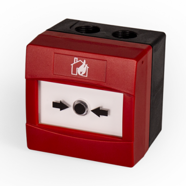 (KIFUTÓ - Váltja az IC0012E) Inim hagyományos komplett kültéri (IP67) piros kézi jelzésadó LED-es riasztásjelzéssel, NO/C kontaktussal, 470 vagy 680 ohm-os működéssel