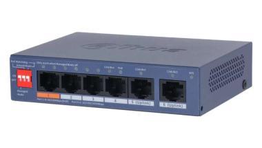 Dahua 4 2 portos menedzselhető PoE switch; 4x10/100Mbps PoE   2x10/100/1000Mbps uplink; max. PoE: 60W; HiPoE, VLAN, felhő felügyelet