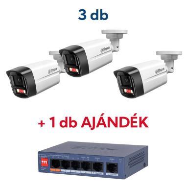 Dahua promóció 3 db IPC-HFW1439TL-A-IL-0280B   1 db CS4006-4ET2GT-60 ajándék