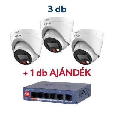 Dahua Promóció 3 db IPC-HDW1439V-A-IL-0280B   1 db CS4006-4ET2GT-60 ajándék
