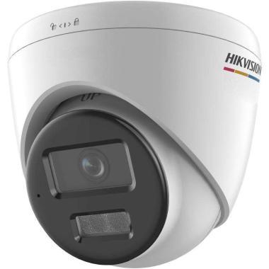 Hikvision 4MP ColorVu IP turret kamera; ember, jármű det.; TWDR; IR/láthatófény: 30m; beépített mikrofon, 12 VDC/PoE; IP67