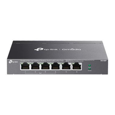 Omada 6 portos PoE switch (67 W); 4 PoE, 2 RJ45 uplink port; max. PoE táv.: 250 m; nem menedzselhető