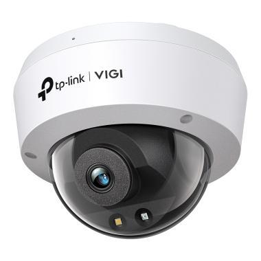 VIGI 4 MP Full-Color IP dóm kamera; fix lencse; DWDR; ember, jármű det.; IR: 30m; beépített mikrofon; mSD; 12V DC,PoE; IP67; IK10