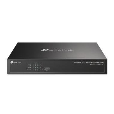 VIGI 8 csatornás PoE NVR; ember, jármű det.; MI keresés; 80/60 Mbps be-/kimeneti sávszélesség; max. IPC felbontás: 8 MP; max. PoE: 53W; 1 HDD (10TB); VGA/4K HDMI