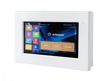 Fehér színű érintőképernyős kezelőegység SmartLiving és Prime rendszerekhez.Kijelző: 7 inch, 800*480