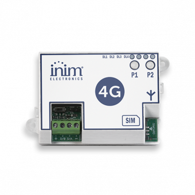 INIM buszos GSM/GPRS/4G kommunikátor, beépíthető SmartLiving és Prime rendszerhez, antennával.