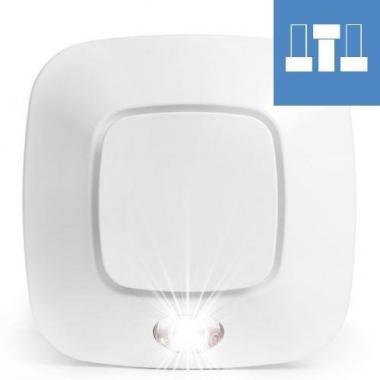 INIM alacsony fogyasztású címezhető huroktáplált fehér hang/fényjelző Enea protokollal, központi programozással, falra történő telepítéshez, izolátorral, EN54-3,-23,-17