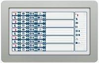 Oltás állapotkijelző külső modul Previdia Max szériás központokhoz. Központ szekrényajtóba telepítendő. Szeparáltan 5 db IFMEXT oltásvezérlőmodul állapotkijelzésére képes.